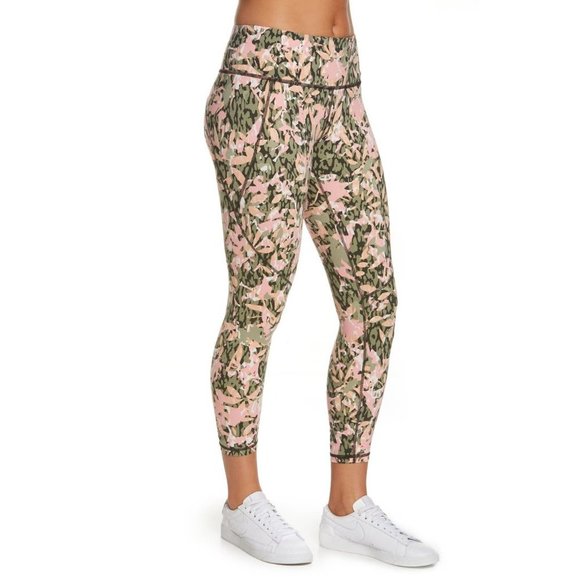 SWEATY BETTY Power Pocket 7/8 Leggings Green Floral Print XS $100 NEW - Picture 3 of 12